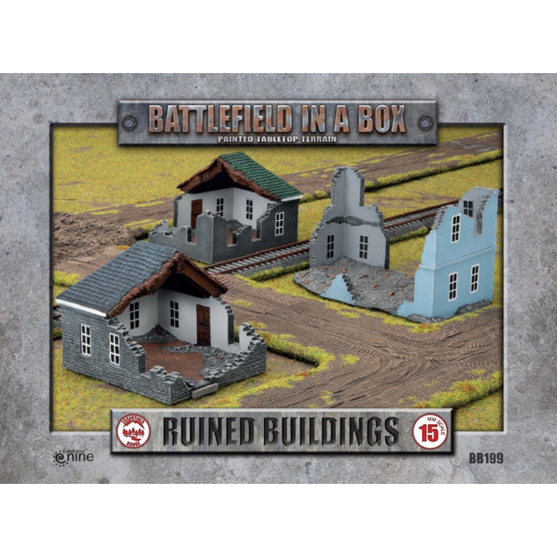 Battlefield in a Box BB199 Pre-painted 15mm Ruined Building Terrain