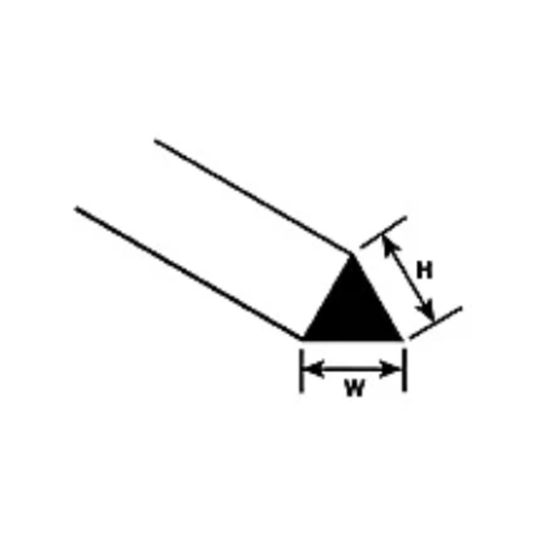 .100 TRIANGULAR STYRENE ROD 90845 (MRT-100 / pack of 5)