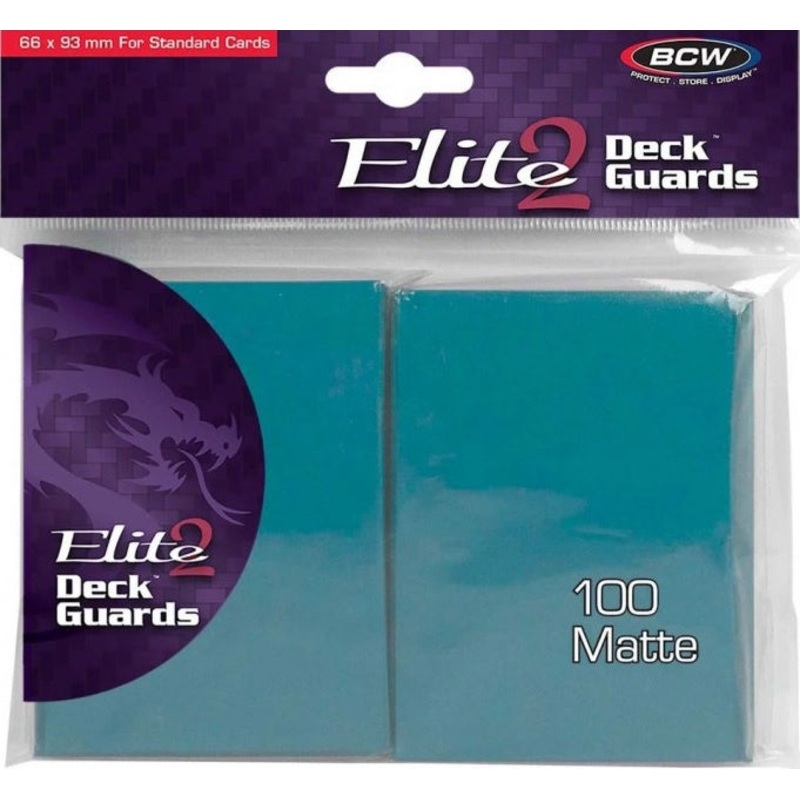 BCW Deck Protectors Standard Elite2 Matte Azure (66mm x 93mm) (100 Sleeves Per Pack)